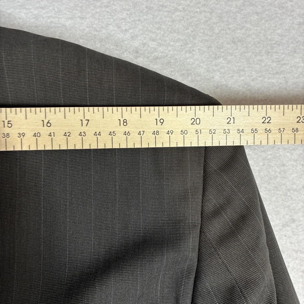 Vintage 90s Giorgio Armani Le Collezioni Brown Pinstripe Blazer Suit Jacket 42R